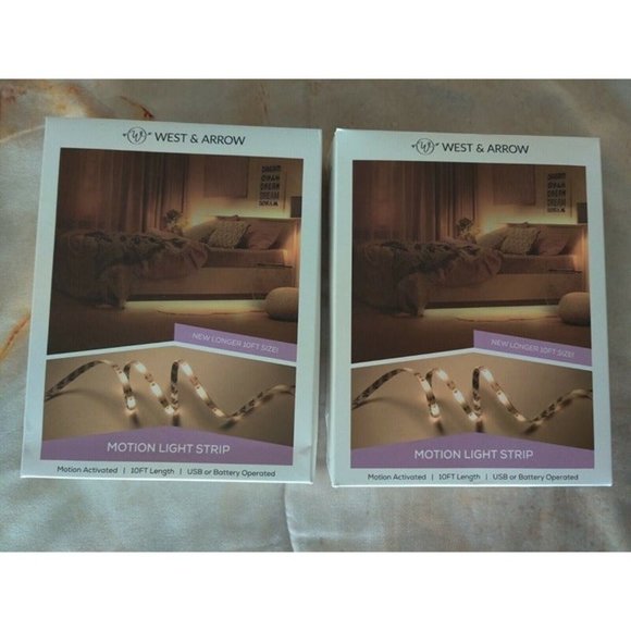 (2) x 10 ft West & Arrow Motion Activated LED Light Strips Cuttable Warm White - Picture 7 of 7